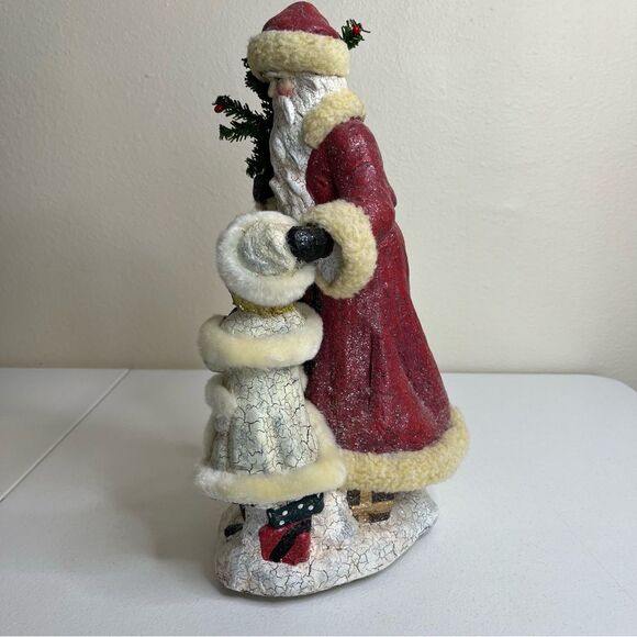 Cracker Barrel Original Christmas Collection Santa Girl Crackled Sparkly 13.5 In - Picture 4 of 16